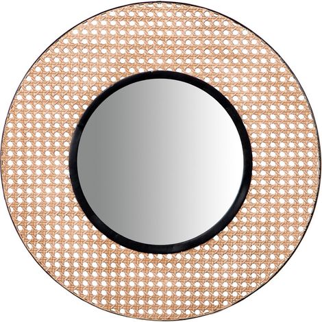 Braun-schwarzer Metallgitterspiegel 70X2X70 cm (1/4)