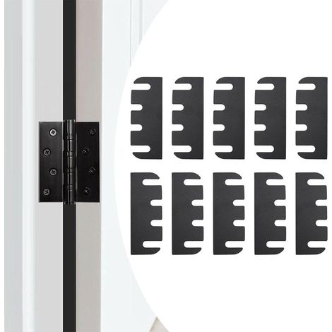 Lot de 10 Cales de Charnière de Porte de 4 Pouces, Faciles à Installer, pour Portes D'armoires (1/4)