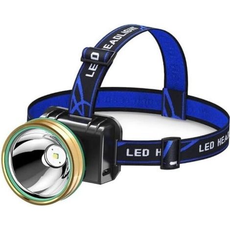 Lampe frontale LED.Lampe frontale étanche.lumière jaune lampes frontales rechargeables pour le camping.pivotante alimentée rechargeable par USB. ampoules T6 pour Camping Pêche Spéléo Chasse Randonnée (1/5)
