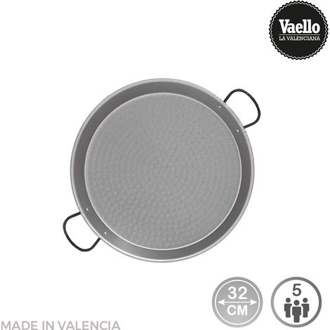 Padella per paella in acciaio lucido per piano a induzione e vetroceramica ø32cm (5 persone).vaello