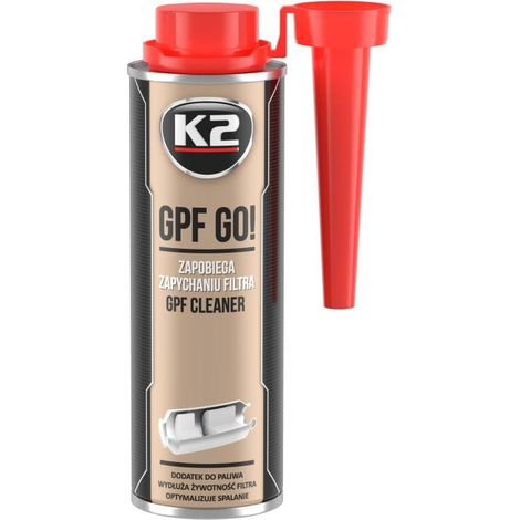 Additif pour carburant K2 (essence) prévenant le colmatage du filtre à particules (GPF) 250 ml (1/3)