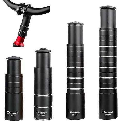 Adaptateur de potence de fourche de vélo 2024 pour rehausser la hauteur du guidon VTT de 100 mm, pièce en alliage d'aluminium, compatible avec un diamètre de 28,6 mm. (1/5)