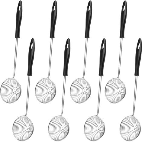 8 Passoire,Acier Inoxydable,Poignée Longue,Fondue,Légumes,Cuisine (1/5)