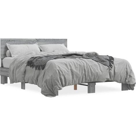 Maison Exclusive - Giroletto Grigio Sonoma 120x200 cm in Legno Multistrato Metallo
