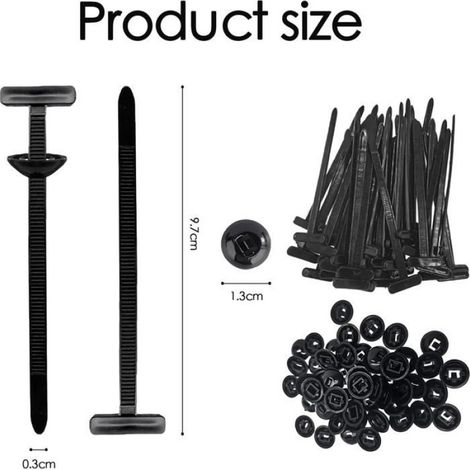 Serre Cable,2025 Neu Attaches Autobloquantes Universelles en Nylon Rivets en Plastique pour Réparation Automobile, (50 Pcs) (1/4)