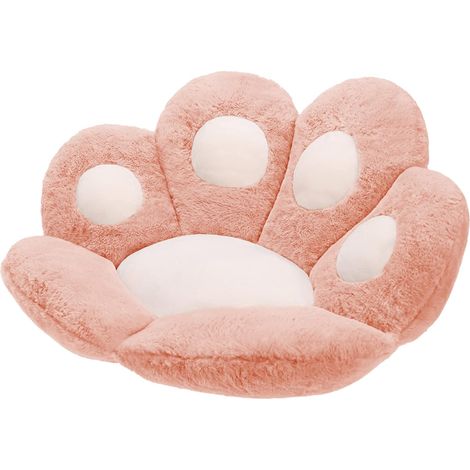 Patte de chat coussin canapé paresseux chaise de bureau coussin patte d'ours sol chaud mignon coussin salle à manger chambre chambre rose (1/2)