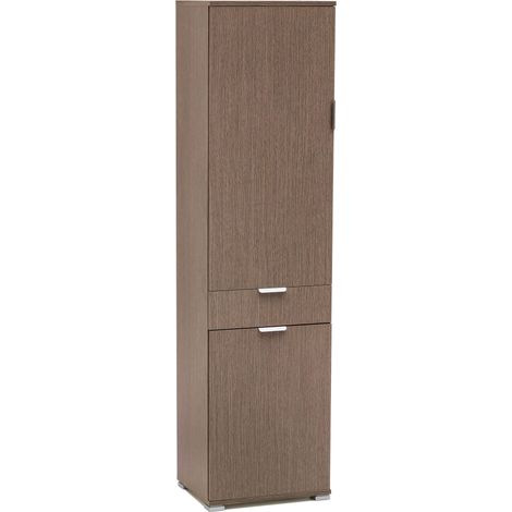 Armadio 2 ante con cassetto centrale in nobilitato bilaminato Linea Classic - Gray (1/4)