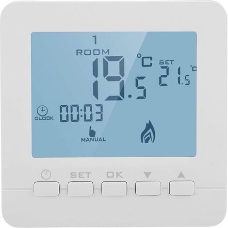 Thermostat de Chauffage écran LCD Intelligent Régulateur de Température Ambiante Programmable pour Maison Chaudière à Murale au Sol-Fei Yu (1/5)