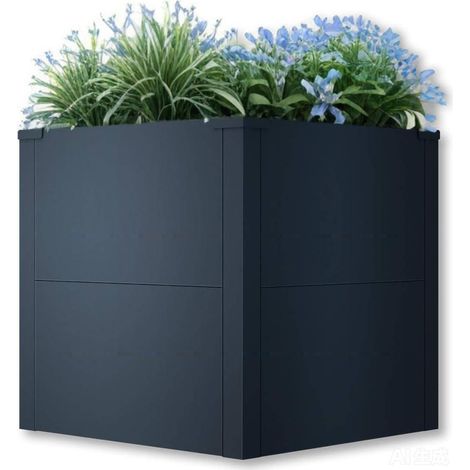 Bc-elec - SHWRB001 Hochbeet, quadratisch, Pflanzk�bel aus pulverbeschichtetem verzinktem Stahl, 50 x 50 x 50 cm � Anthrazit