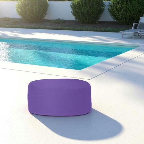 Pouf extérieur imperméable violet - forme ronde ARTA (1/3)