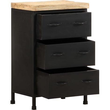 Maison Exclusive - Credenza 47x35x76 cm in Legno di Mango Grezzo (1/5)