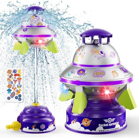 Shine Home Arroseur d’eau rotatif pour enfants avec 8 bras mobiles, jouet d’extérieur pour jardin, jeux d’eau d’été pour enfants et tout-petits, raccord rapide au tuyau d’arrosage, cadeau estival –Paa