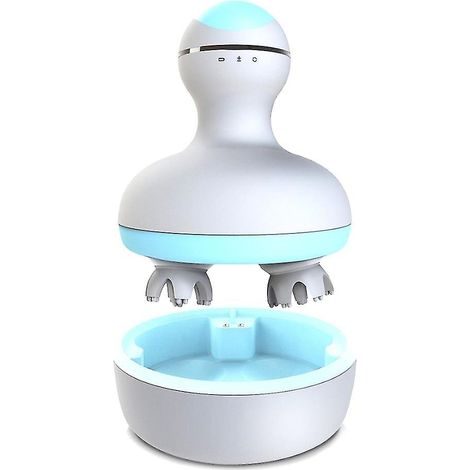 Mini masseur de tête pour la relaxation cérébrale, masseur électrique 3D portable, étanche, réglable par un seul bouton (1/5)