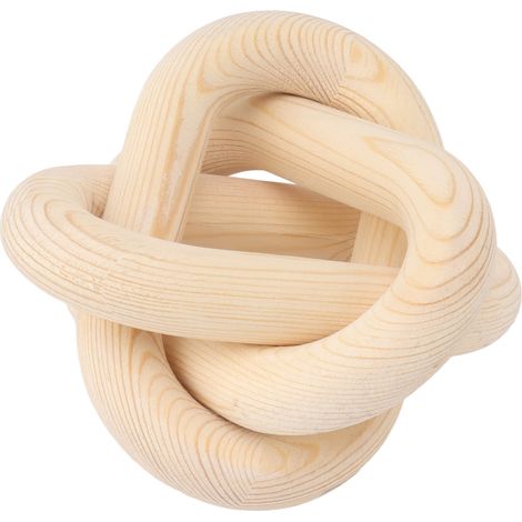 Chaîne décorative en bois à 3 maillons, idéale pour la maison, le salon ou un café. Couleur bois naturel. (1/5)