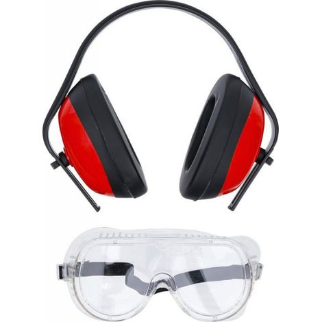 Lunettes De Protection - Casque Antibruit - Pour Bricolage Jardinage Travaux Bruyants - Lot De 2 Pièces (1/4)
