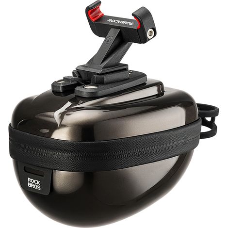 Borsa rigida per bicicletta, borsa sottosella rigida, 0,4 l - nera (1/5)