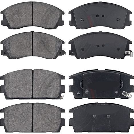 KIT PASTIGLIE FRENO ANTERIORI E POSTERIORI compatibile con INFINITI EX / PASTIGLIE FRENANTI AUTO OEM P56094 P56058,P56087 / SOSTITUZIONE DIRETTA / BASSA POLVERE / SILENZIOSO (1/4)