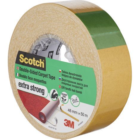 Lot de 3 rubans pour moquette double face extra fort Scotch®, 48 mm x 50 m (1/4)