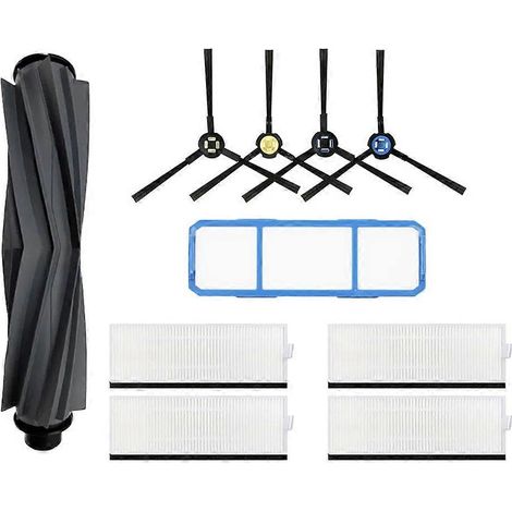 Pièces détachées et accessoires pour aspirateur robot Silvercrest SSRA1 : brosse rotative en silicone, brosse latérale, filtre HEPA