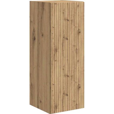 Meuble TV mural moderne 30 x 31 x 80 cm avec rangement pratique style minimaliste en bois d'ingénierie chêne artisan (1/5)