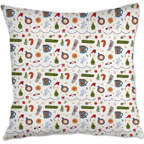 Housse de coussin 45x45 cm en polyester cachée zippée pour canapé, lit, salon, chambre (1/5)