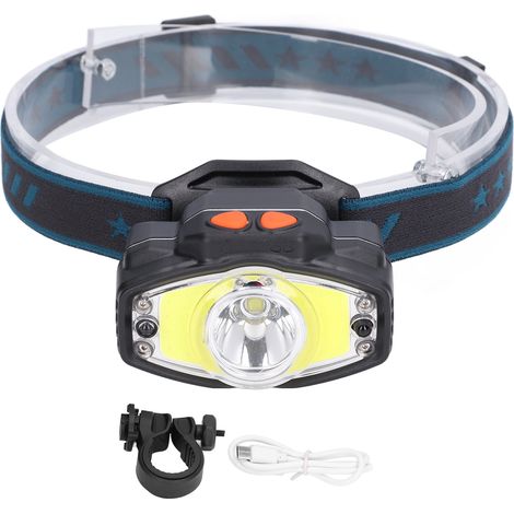 Ultrahelle COB-Stirnlampe, USB-aufladbar, wasserdicht, ideal für Camping und Wandern (1/5)