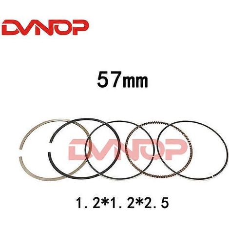 Kit de juntas y aros de pistón para motocicleta SUZUKI MARAUDER 125 GZ125 GN125 DR125 GS125 EN125 RKV125 125cc STD 57mm (Aro convexo de 1,2 mm) (1/5)