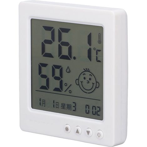 Hygrometer-Thermometer für den Innenbereich mit Digitalanzeige, hintergrundbeleuchtetem Temperatur- und Feuchtigkeitsmesser für den Heimgebrauch (1/5)