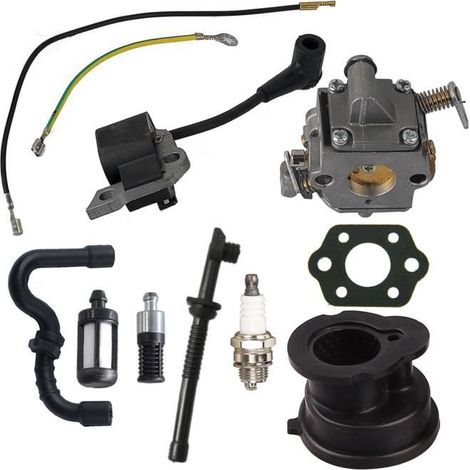 Carburateur Bobine d’Allumage avec Bougie Joint pour Tronçonneuse Stihl MS180 MS170 017 018 (1/4)