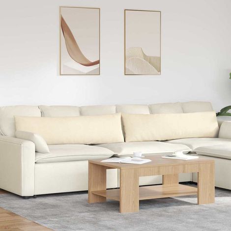 Sofakissen 2 Stück Creme 145 x 40 cm Cordstoff