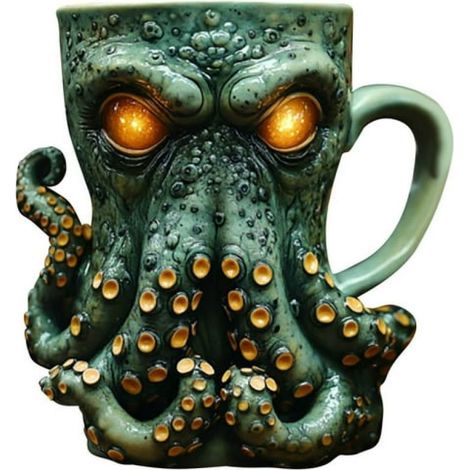 Chope à bière médiévale 3D / Chope à bière motif kraken pour bar, restaurant, maison, collectionneur de dragons, décoration sur le thème des dragons (1/5)