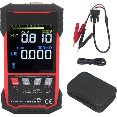 Batterie-Innenwiderstands- und Spannungsprüfer für Wohnmobile, LKWs und Boote, 3,2-Zoll-TN-Farb-LCD-Bildschirm, DC 0,00 V bis