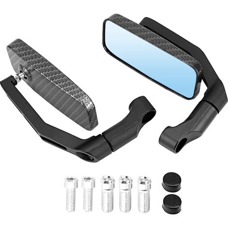 Rétroviseurs moto modifiés en aluminium anti-éblouissement, 2 pièces, rétroviseurs latéraux inversés (peau de serpent) (1/5)