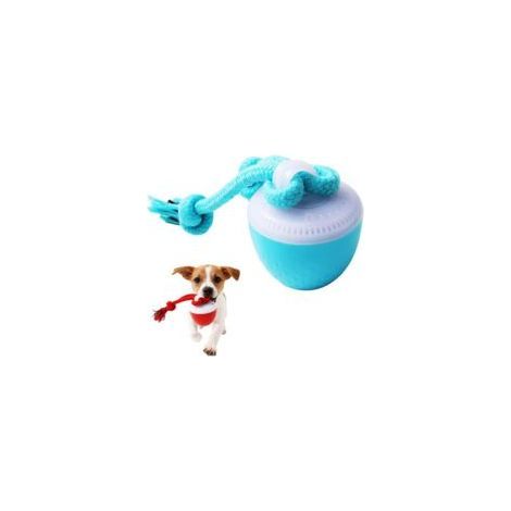 Intelligenter rollender Hundeball – Interaktives Spielzeug mit Seilen zum Kauen, zur geistigen Anregung und gegen Langeweile für Welpen und erwachsene Hunde (Blau) (1/5)