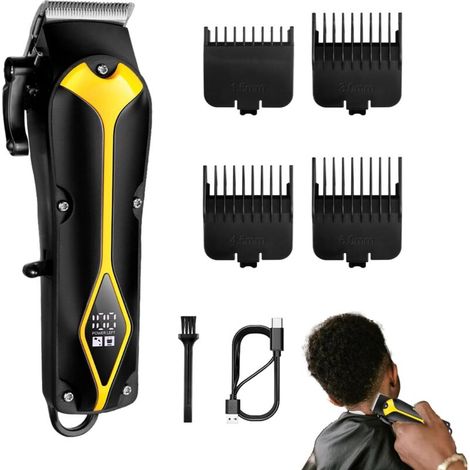 Cortapelos, afeitadora recargable con pantalla LED - Peluquería masculina, estilismo, peluquería, viajes, hogar, salón, cumpleaños, San Valentín, Día del Padre, papá, marido (1/5)