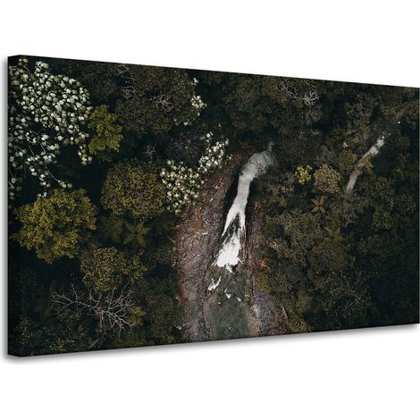 Leinwanddruck Wasserfall aus der Vogelperspektive 100x60 cm