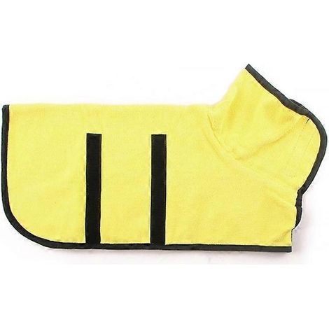 Kitten Dog Unisex Mikrofaser-Bademantel Strandtuch XXL Gelb, Haustierbekleidungsaccessoire Bademantel