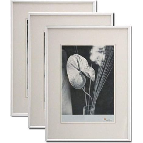 Lot de 3 cadres photo Galeria - 10 x 15 cm - Blanc - Livraison gratuite