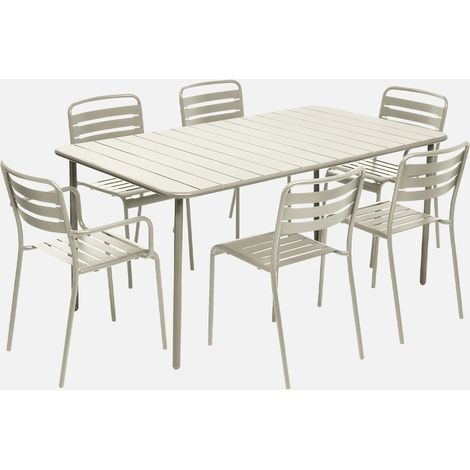 Mesa de jardín de metal 2 sillones 4 sillas (1/5)