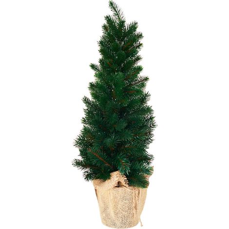Alberello di natale verde, con rami folti, in vaso, decorazione natalizia da h 65 cm -65 cm (1/2)