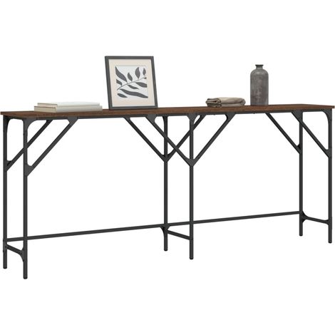 Konsolentisch Braun Eichen-Optik 180x29x75 cm Holzwerkstoff