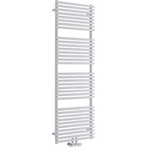 Sèche-Serviettes à Raccordement Central – Blanc – 152 x 50cm – Magera (1/5)