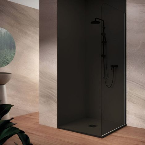 Panneau d'habillage mural pour douche NEXO noir 80 x 80 cm
