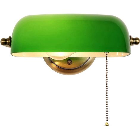 Retro Green Glass Wall Lamp: Vintage Design (for Bedroom and Living Room) (1/5)