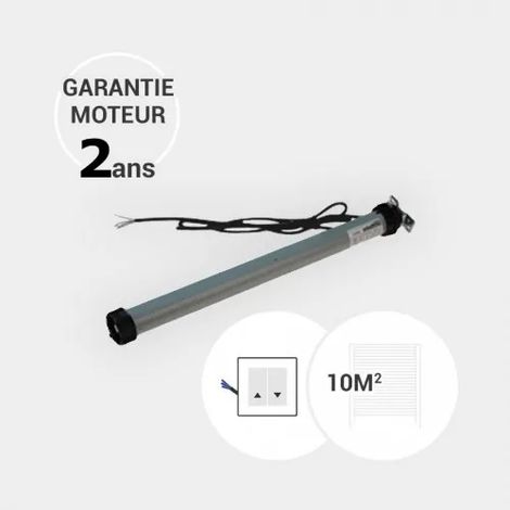 Moteur filaire 20 Nm de volet roulant pour tablier de 10 m² maximum (axe ZF de 54 mm)