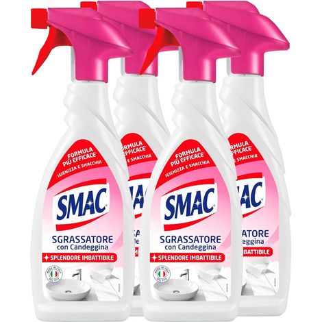 SMAC SPRAY MULTIPACK DA 4 PZ SGRASSATORE 650 ML DISINFETTANTE CON CANDEGGINA (1/5)
