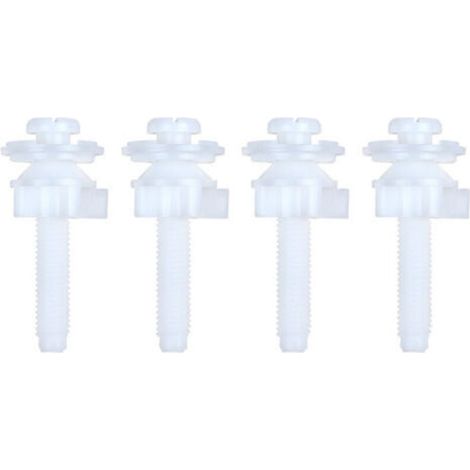 Vis Pour Plaque De Recouvrement - 4 Pièces - Longueur 64 Mm - Pour Siège De Toilettes - Blanc (1/5)