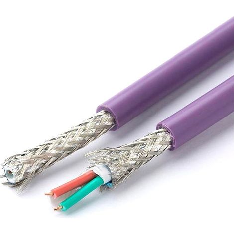 Siemens – Câble électrique blindé 2 fils 8mm – Cuivre étamé – Tension 100V – Pour installations industrielles – Gaine PVC pour environnement sécurisé (1/2)