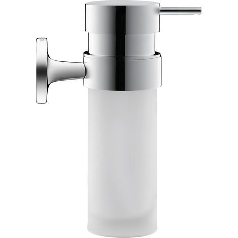 Distributeur de savon liquide Duravit Starck T 0099351000 chrome, montage mural, verre mat