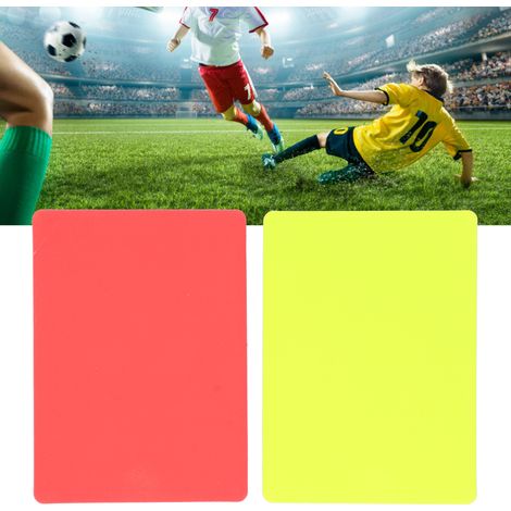 Ensemble de 5 cartons d'avertissement et d'expulsion rouge et jaune pour arbitre de football (1/5)